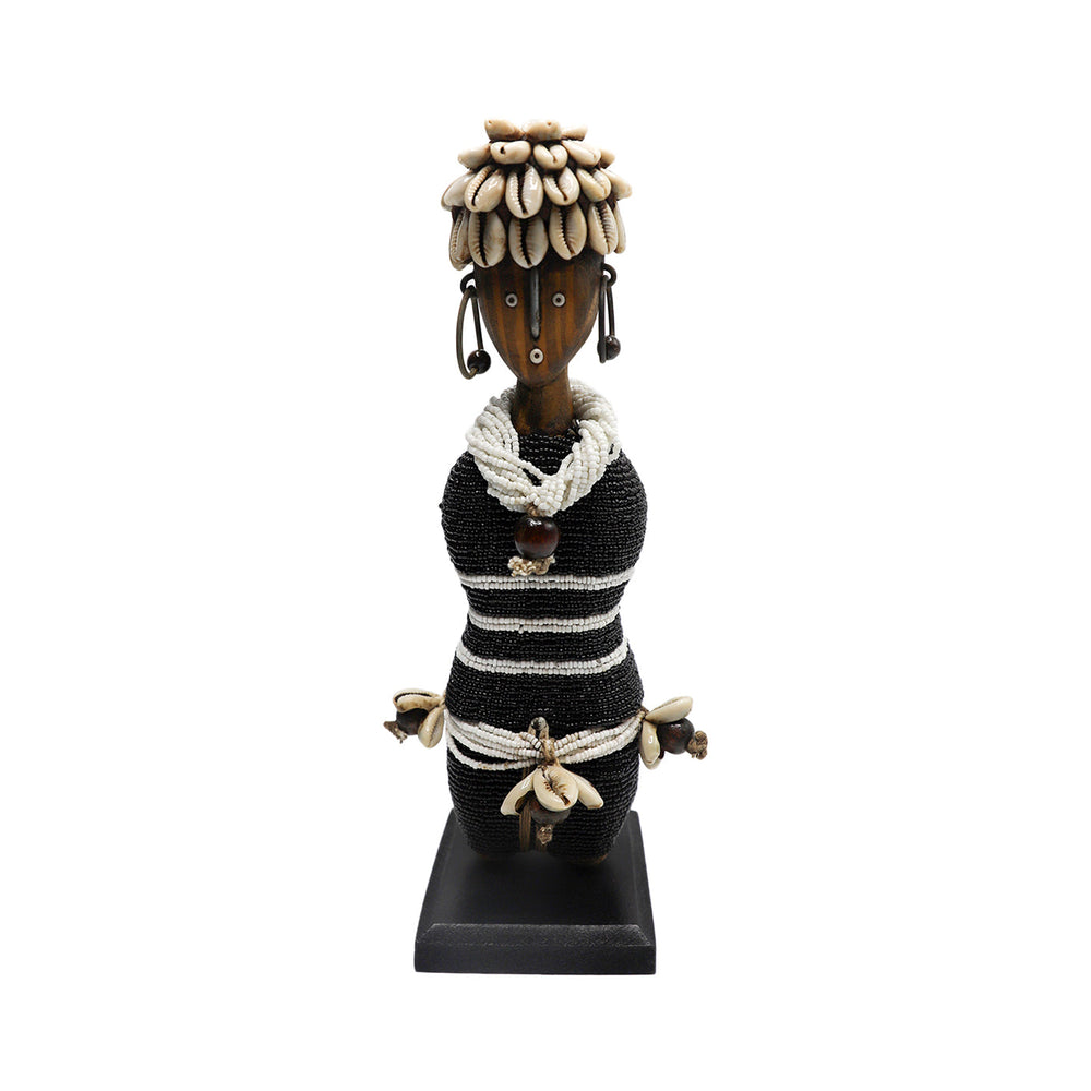 Beaded Namji Doll 07 Black & White