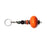 Key Chain Round | Orange Synthetic Amber & Assorted Beads