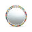 Beaded Mirror Medium | Small Geometric Shapes with Rainbow Shapes