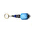 Key Chain Rectangle | Light Blue Synthetic Amber & Assorted Beads