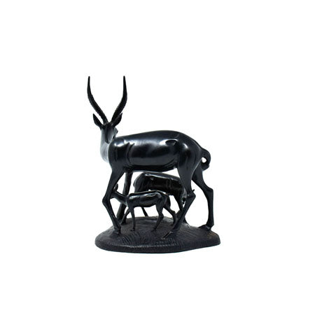Antelope with Babies Sculpture 01