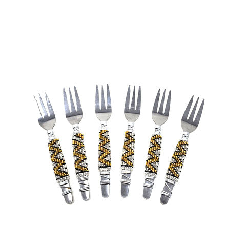 Beaded Mini Appetizer Forks 6-PC 01