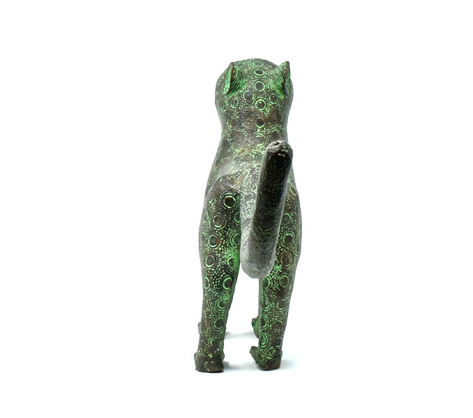 West African Vintage Bronze Benin Leopard Figures, Pair – Ananse