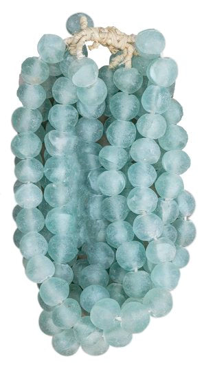 Vintage Large Sea Glass Beads in Aqua Blue - Lilys Living