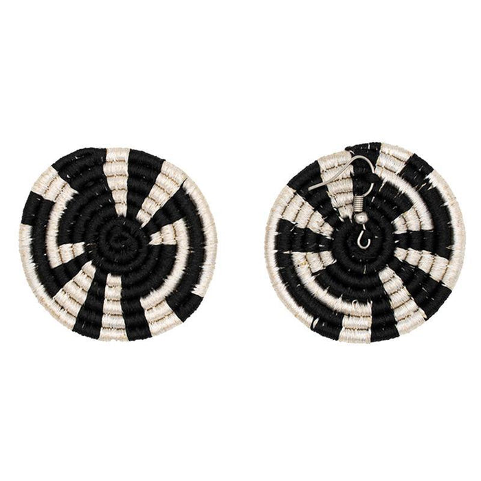 Disc Embroidery Earrings 03