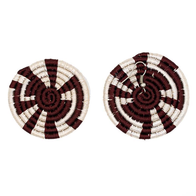 Disc Embroidery Earrings 09