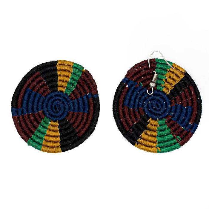 Disc Embroidery Earrings 10