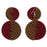 Double Disc Embroidery Earrings 05