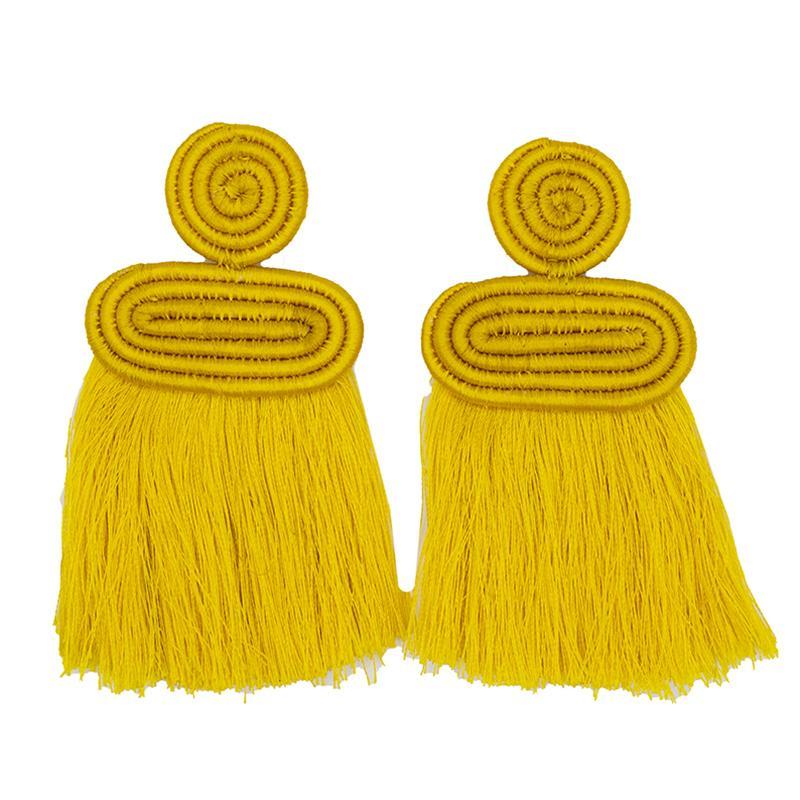 Getu Tassel Earrings Yellow 02