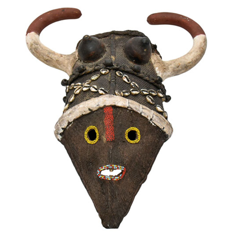 Kuba Horned Helmet Mask 01 | Handmade in the Congo