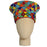Zulu Beaded Basket Hat - Multicolored Checkered Triangle Pattern | Made in South Africa