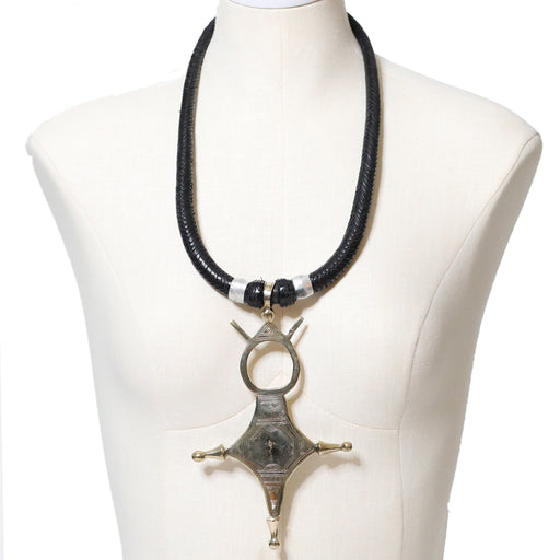 Tuareg Cross Leather Necklace | Handmade in Mali