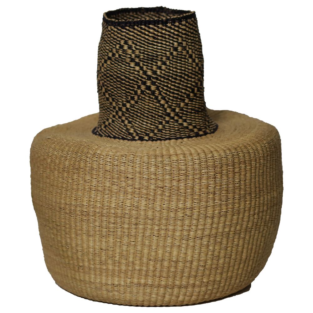 Art Basket Pot Design | Natural & Black