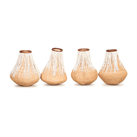 Tonga Buhera Natural Basket Vase | Beaded