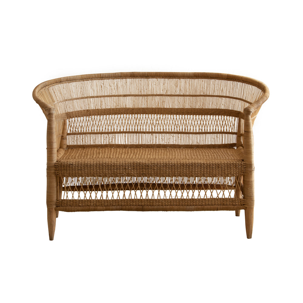 Malawi Cane Love Seat | Natural Handwoven in Malawi
