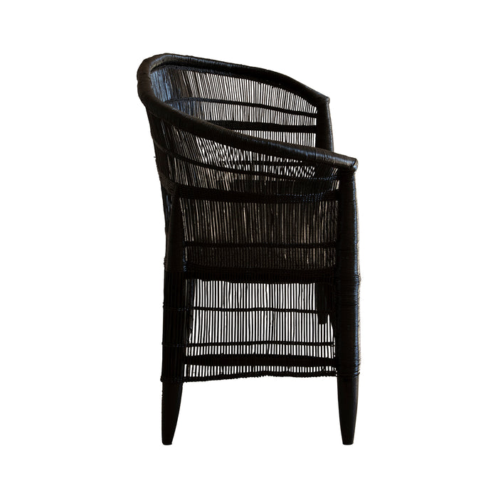 Malawi Cane Chair  | Black Handwoven in Malawi