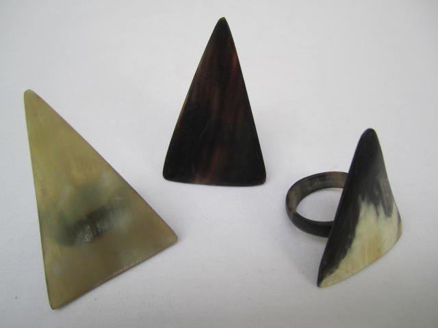 Triangle Horn Rings Assorted