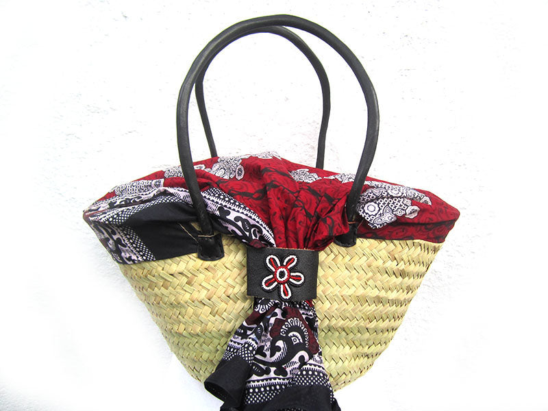Kanga Basket Bag - Assorted Colors | Made in Tanzania