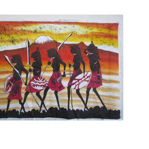 Maasai Warriors Batik Art 01