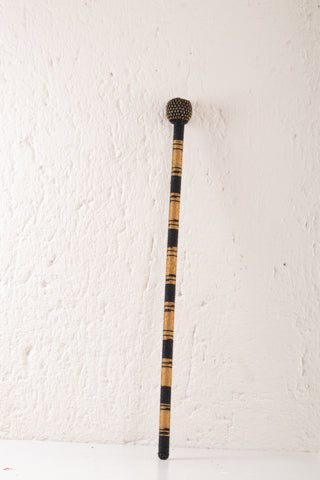 Ndebele Beaded Walking Stick | Black & Gold