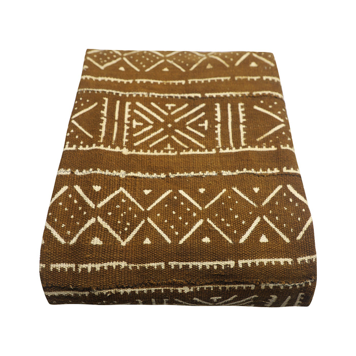 Mud Cloth Textile | Oversize Throw Blanket Mustard