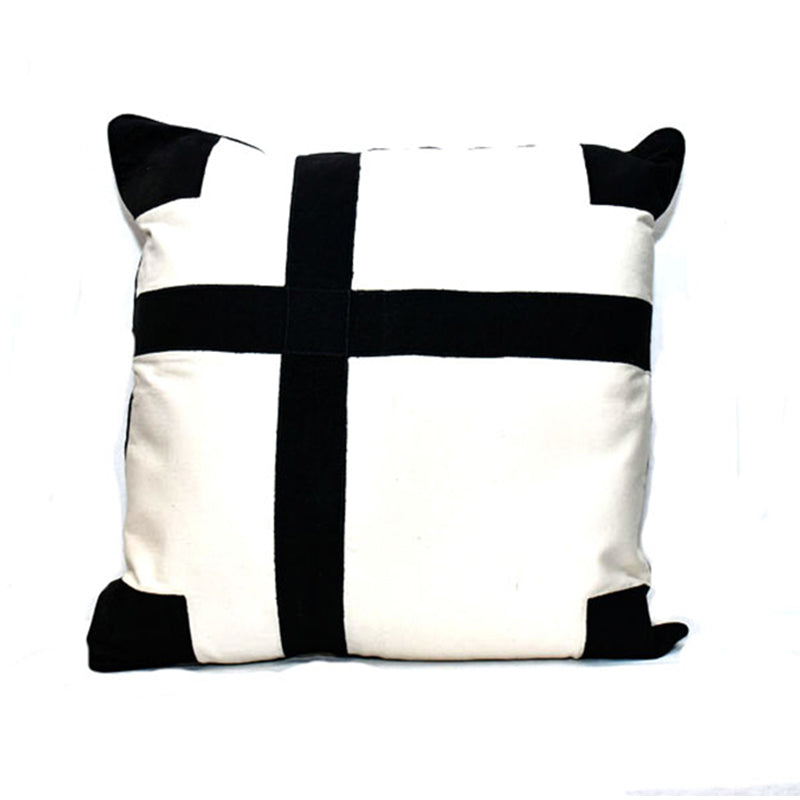 Black and white online cross pillow