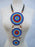 Triple Disc Necklace with Leather  backing and Horn