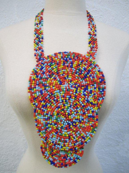 Triple bound clustered large beads Necklace 2