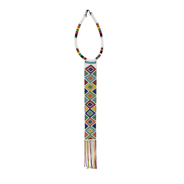 Unisex Long Beaded Neck Tie Necklace 01