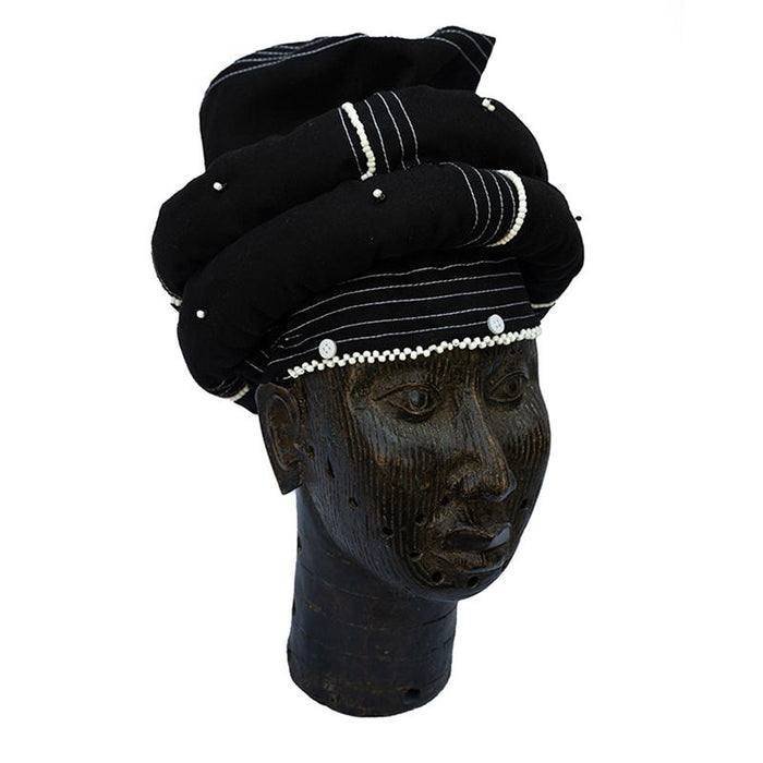 Xhosa Duku Beaded Headdress - Black