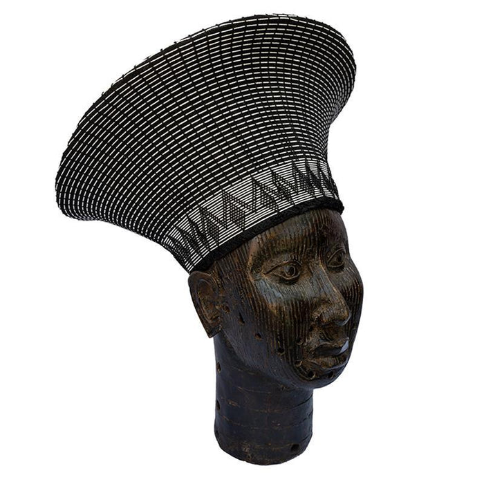 Zulu Wide Basket Hat - Black & White | Handmade in South Africa
