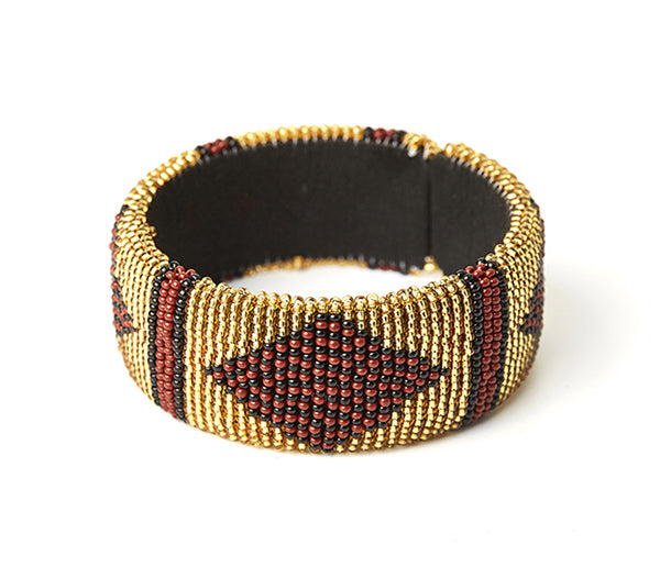 Zulu Beaded Cuff Bangle 12 | Made in South Africa